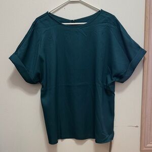 Chic Teal Short Sleeve Women's Top